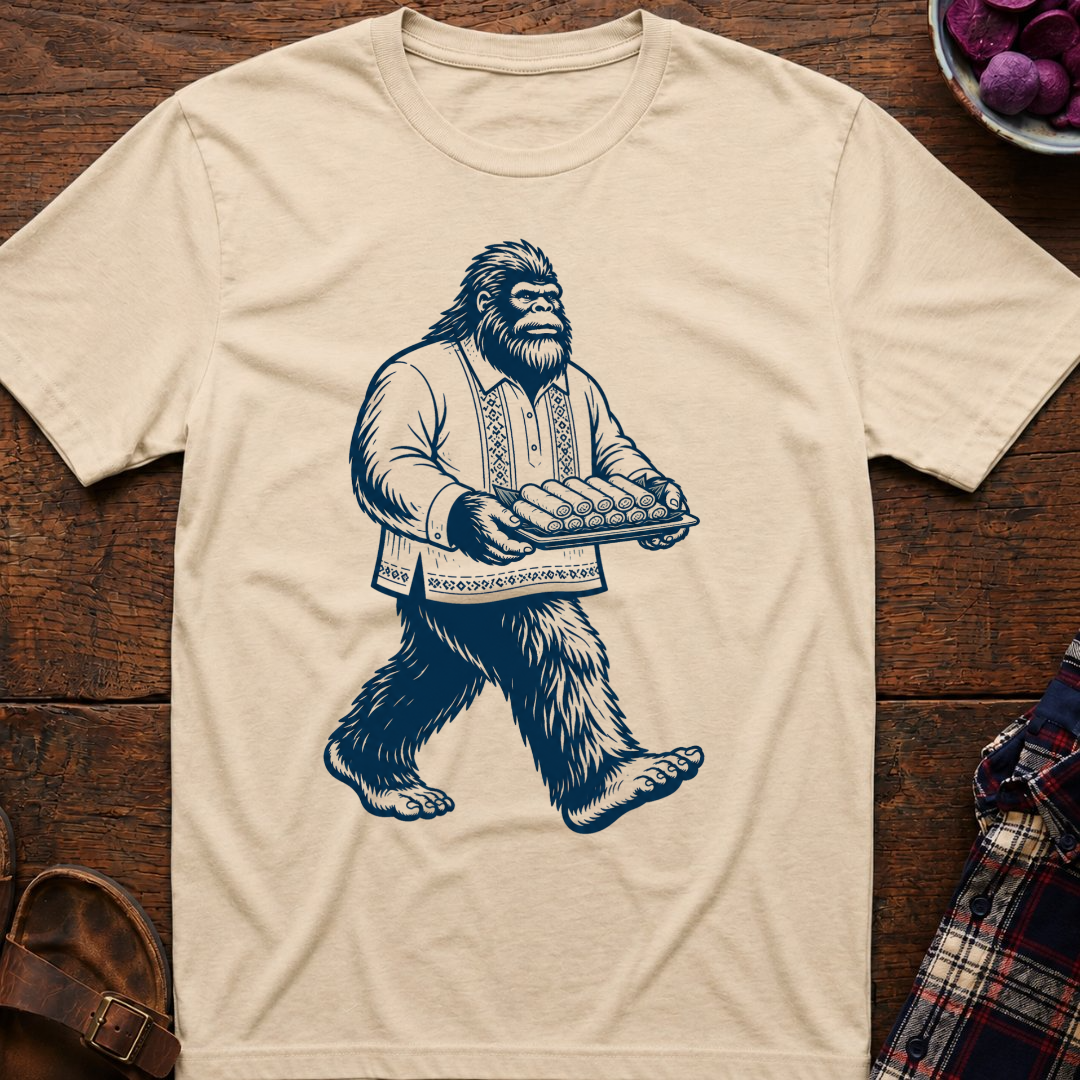 Bigfoot Carrying Lumpia T-Shirt