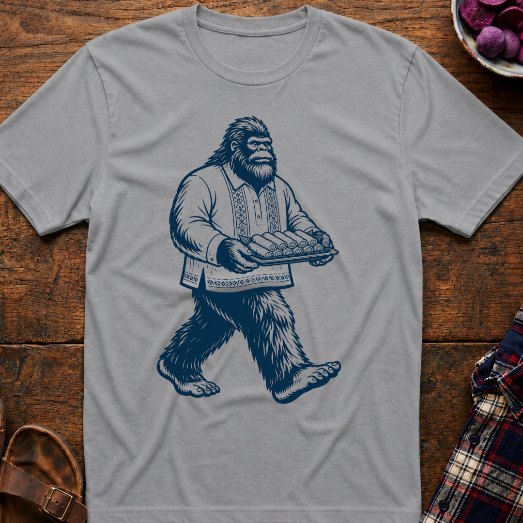 Bigfoot Carrying Lumpia T-Shirt