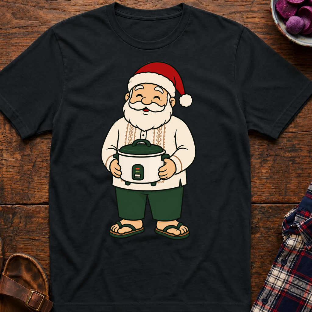 Santa Holds Rice Cooker T-Shirt