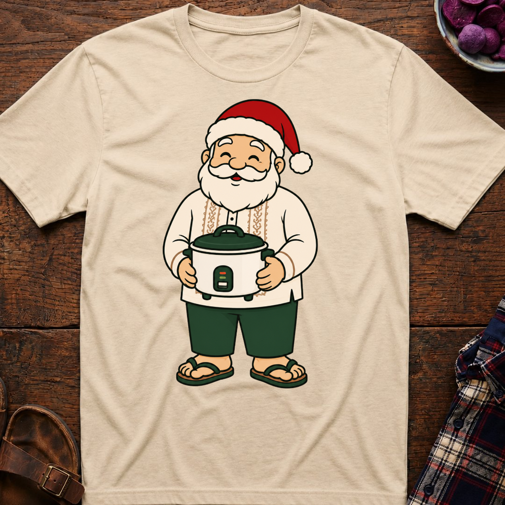 Santa Holds Rice Cooker T-Shirt