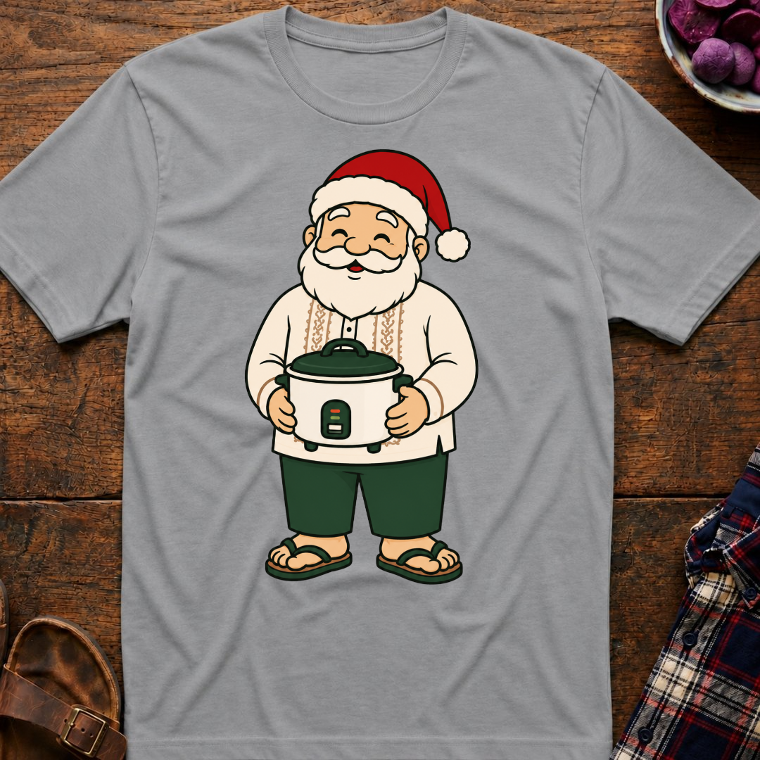 Santa Holds Rice Cooker T-Shirt