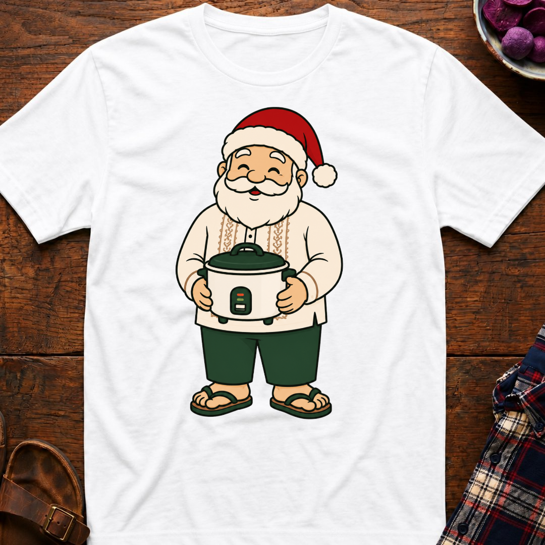 Santa Holds Rice Cooker T-Shirt