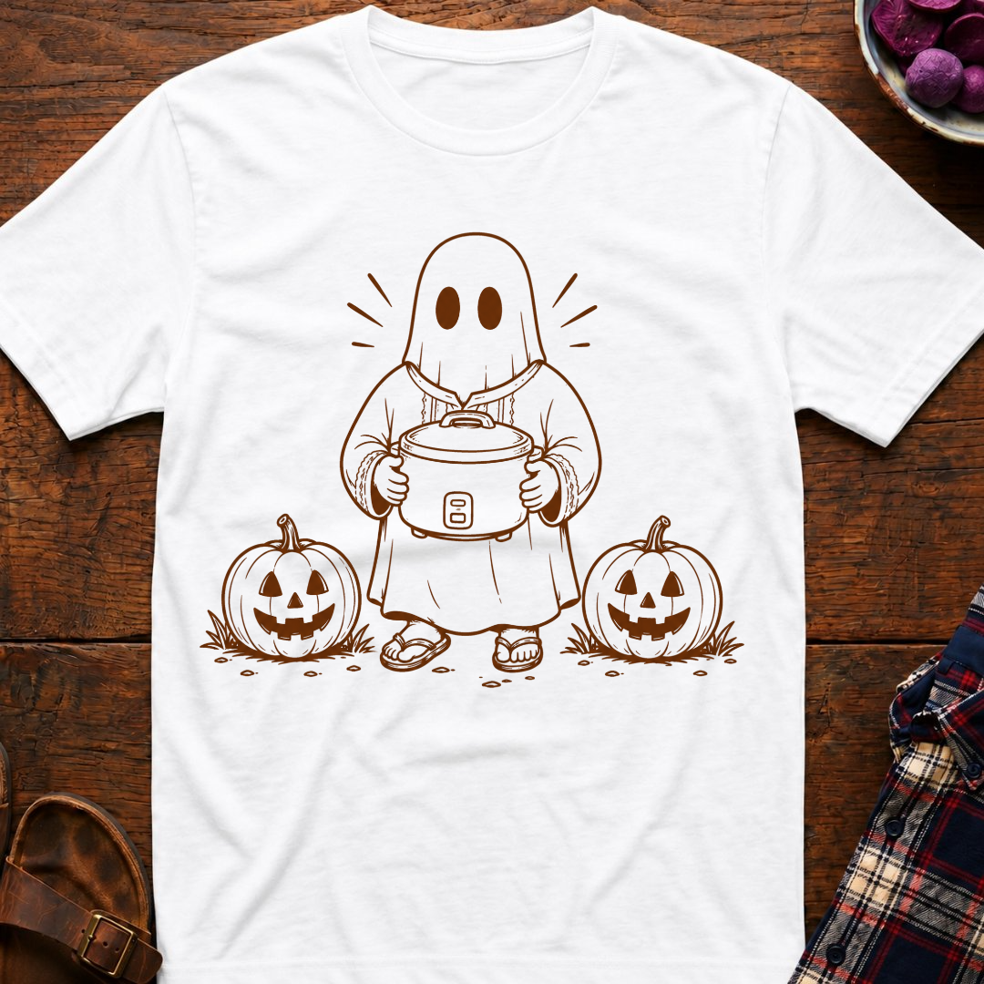 Ghost Holds Rice Cooker T-Shirt